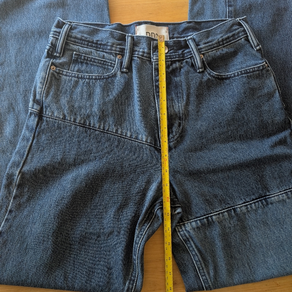 Urban Outfitters DBG High Rise Wide Leg Patchwork Skater Blue Jeans - Picture 10 of 11